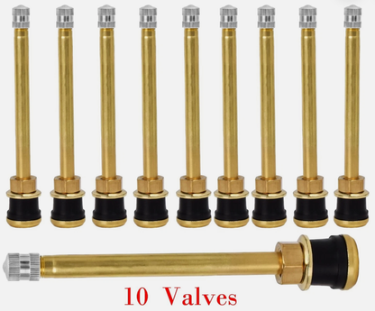 TR572 3-3/4" Brass Truck Tire Valve - 10/Bag